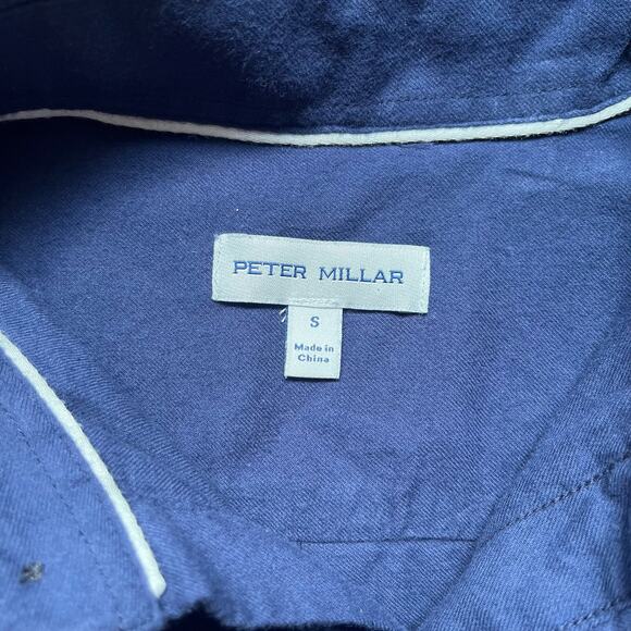 Peter Millar Button up Shirt Men's Small Crown Crafted Blue Long Sleeve NWT - Picture 5 of 5